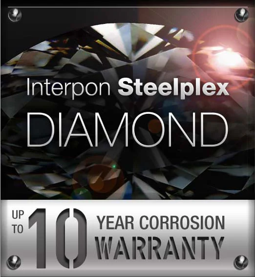 Interpon Steelplex Diamond Up to 10 Year Corrosion Warranty. Superior Coaters are accredited applicators.