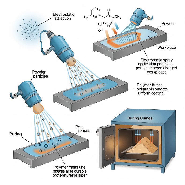 Powder coating solution diagram
