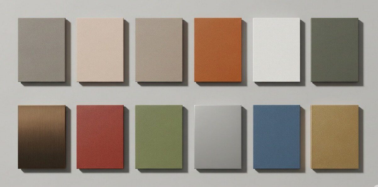 Natural tone powder coating colours