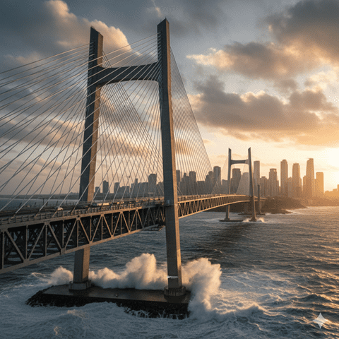 A sea bridge is the perfect use of combining galvanizing with a powder coat finish as suggested by Superior Coaters