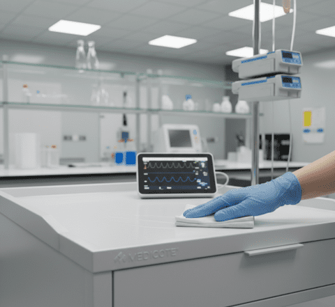 Powder coated medical equipment by Superior Coaters