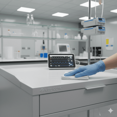 Powder coated medical equipment by Superior Coaters