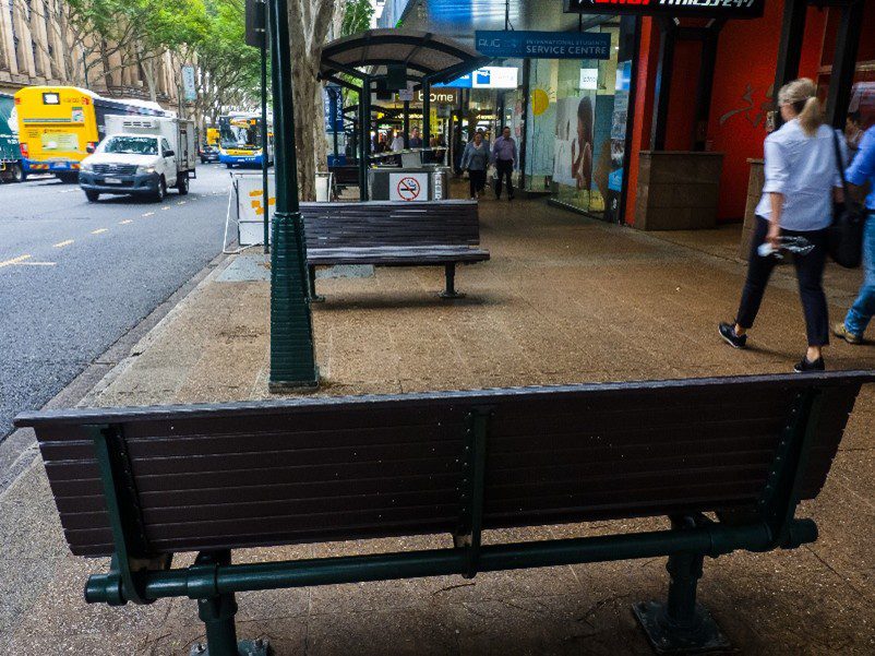 Powder coated street furniture