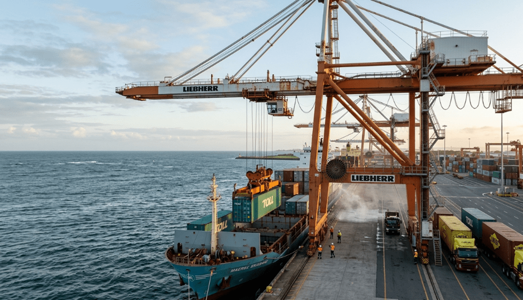 powder coated port gantry crane