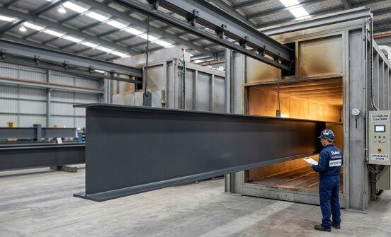 Powder coated I beam