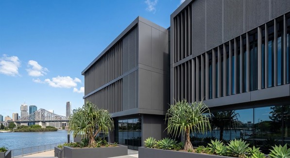powder coated building facade