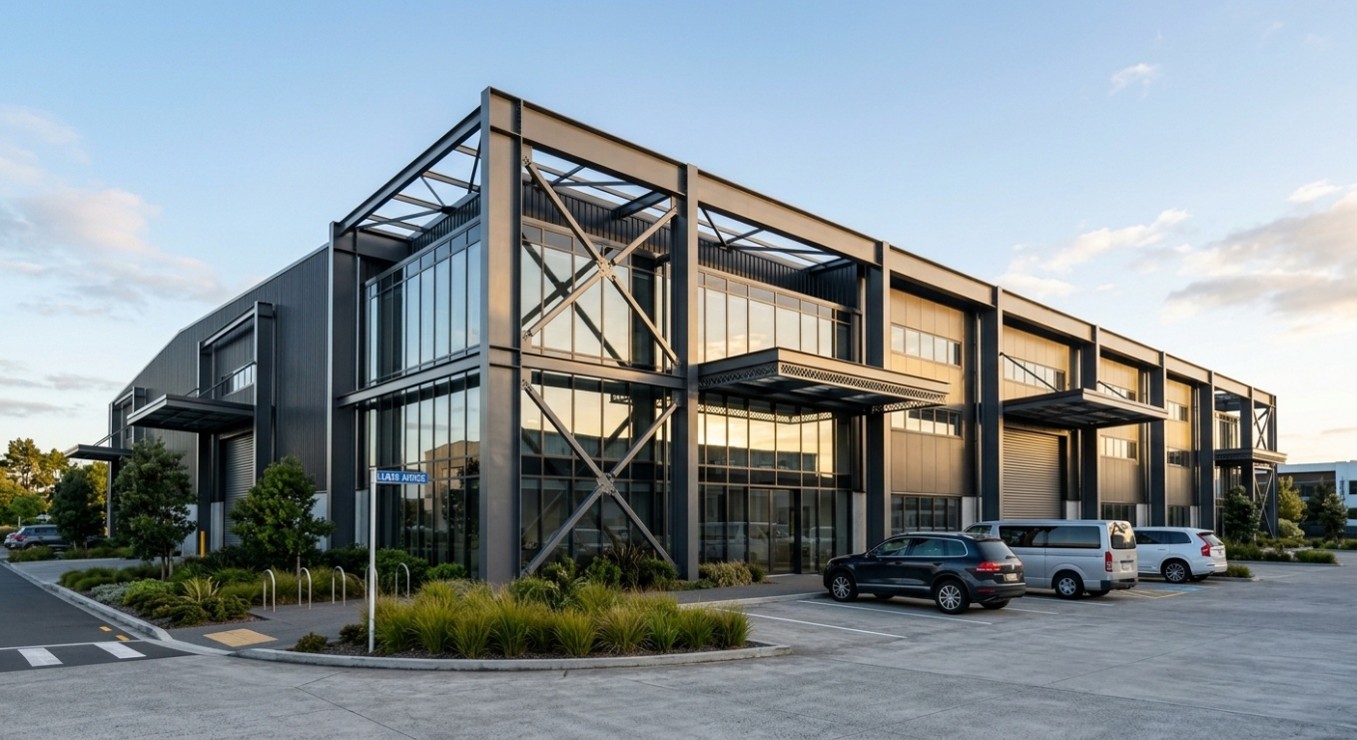 Powder coated warehouse
